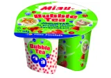 Yogurt MIAU with strawberry and black tea flavor bubbles BUBBLE TEA, 3% fat, 140 g