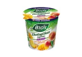 Organic yogurt lactose-free BIOS with peaches, mangoes and bran, 3.1% fat, 200 g