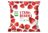 Frozen strawberries without stems