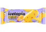 Sorbet ICETOPIA, tropical fruit flavor with strawberry pieces, 70 g