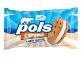 НОВИНКА! Съедобное мороженое POLS, ванильного вкуса с печеньем, 75 г