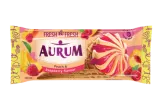 Edible ice cream AURUM, peach flavor, with raspberry filling, 98 g